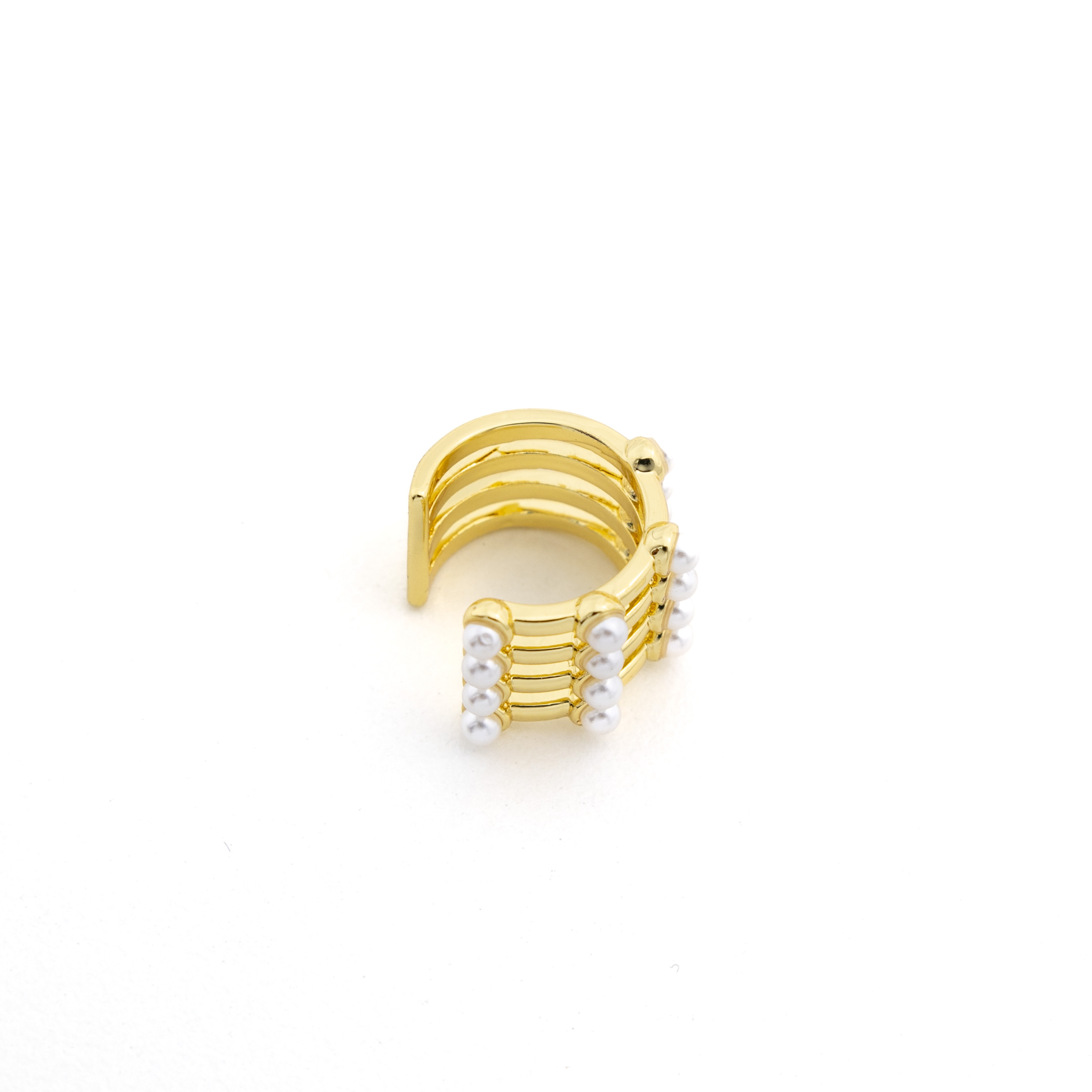 18584 Grid Pearl Earcuffs